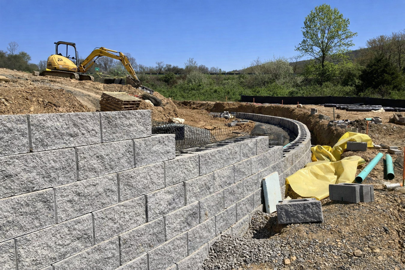 Retaining wall construction in Hayward, CA